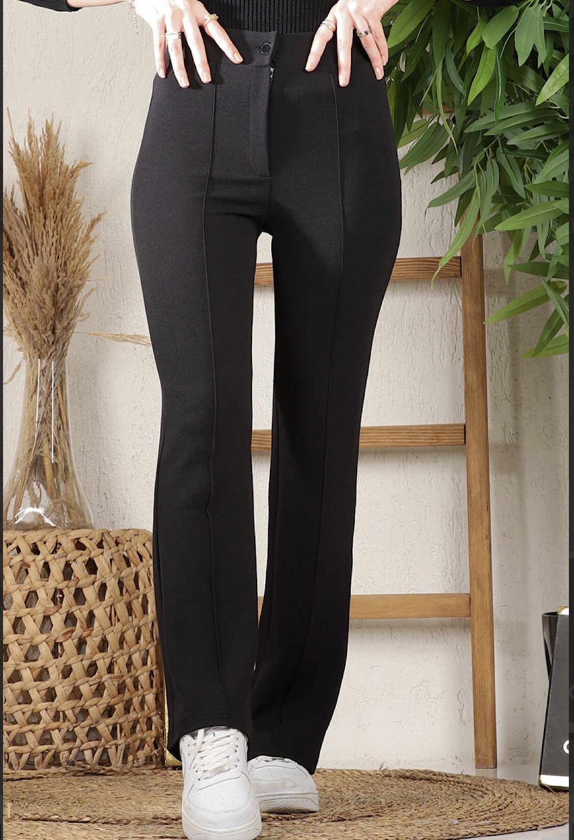 Likra Crep Kumaş Palazzo Pantolon