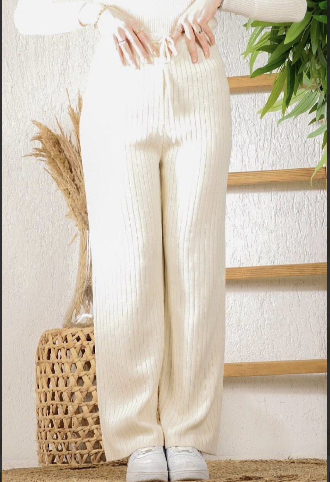 TRİKO PANTALON-KREM